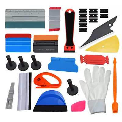 Vinyl Tools Set Kit For Car Wrapping Micro Squeegee Felt 4 Magnets Tinting Wrap • $28.49