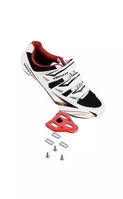 US 8.5 Venzo Road Bike Shimano SPD SL Look Cycling Bicycle Shoes& Cleats 42.5 • $27.99