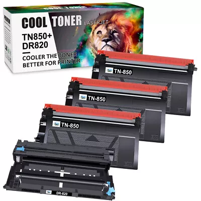 TN850 Toner Cartridge DR820 Drum For Brother MFC-L5850DW L5800DW HL-L6200DW Lot • $30.29