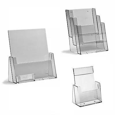 Leaflet Holders Brochure Display Stand Wall Business Card Dispenser A6 DL A5 A4 • £5.68