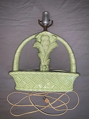 Vintage Ceramic Chartreuse Banana Tree TV Lamp Planter • $67.99