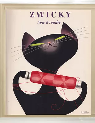 A0   Poster Print For Glass Frame Vintage Zwicky Cat Painting Art Wall Decor • $29.25