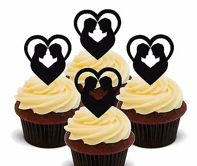 Civil Gay Wedding Edible Cupcake Toppers Fairy Cake Decorations Anniversary Men • $3.72