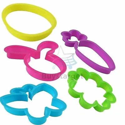 🐣5x Easter Cookie Cutter Shape Set Pastry Dough Fondant Biscuit Baking Cooking • £3.35