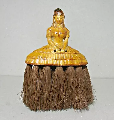 Vintage Woman Girl Figural Whisk Broom Brush Vanity Table Nice Detail • $7