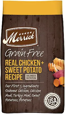 Merrick Dry Dog Food Real Chicken And Sweet Potato Grain Free Dog Food Recipe - • $92.96