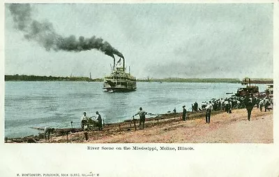 MolineIL. Steamboat Off The Banks Of The Mississippi  • $11.55