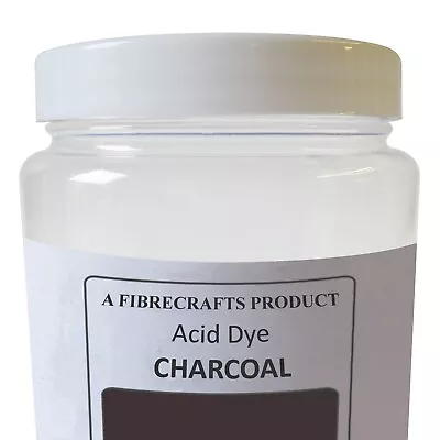 50g Fibrecrafts Acid Dye - Charcoal - 100% Dye Stuff For Silk Wool Nylon • £7.75