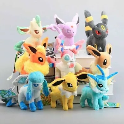 £9.46 • Buy 2023 7'' Evolution Of  Plush Doll Set Eeveelution Standing Soft Toy Gifts