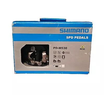 Shimano SPD PD-M530 Mountain Bike Pedals Bicycle Black SM-SH51 New Open Box • $59