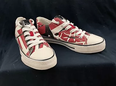 2009 EVH Brand Low Top Sneakers Shoes 5150 Red White Black Mens Size 7 • $200