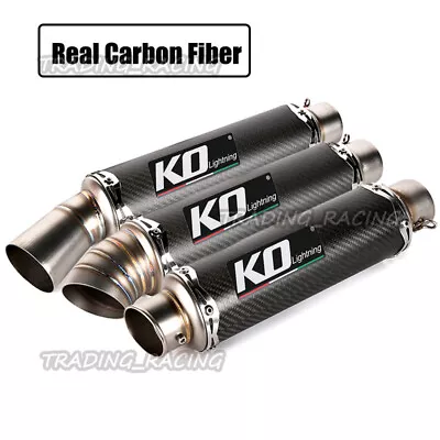 Motorcycle Exhaust Muffler Escape DB Killer Carbon Fiber Slip On 51mm Dirt Bike • $119.90
