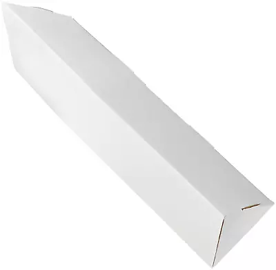 Aviditi Triangle Corrugated Cardboard Mailing Tubes 2 X 18 1/4 White Pack Of • $95.62