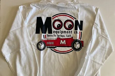 Moon Equipped Roadster (166) Long Sleeve White T-Shirt 100%Cotton Street Rod • $48.95