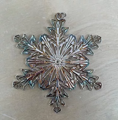 MMA Metropolitan Museum Of Art Silver Plate Snowflake Ornament 1998 • $30