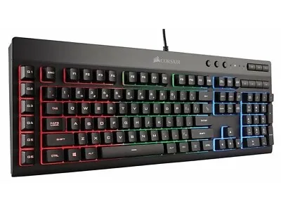 Corsair K55 RGB CH-9206015NA Backlit LED Lights Wired Gaming Keyboard CHERRY MX • $33.99