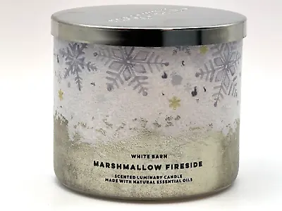 Bath & Body Works Marshmallow Fireside 3-wick Scented Large 14.5 Oz Candle New • $29.95