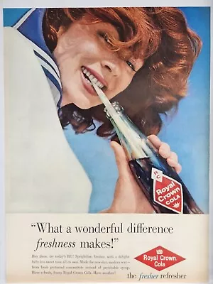 1960 Royal Crown Cola RC Vintage Print Ad Poster Man Cave Art Deco 60's • $8.88