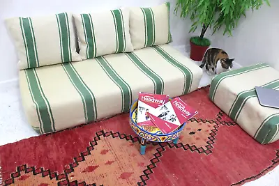 Moroccan Floor Sofa Moroccan Floor Couch Set Of Floor Sofa Pillows Pouf • $450