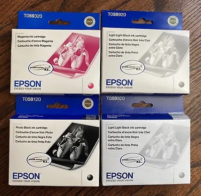Epson Photo R2400 Ink Cartridges:  2xLight Black 1xMagenta 1xPhoto Black • $19.95