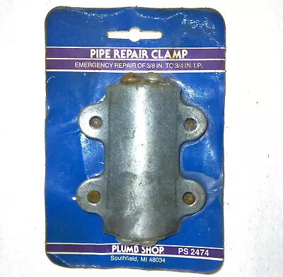 £3.88 • Buy Plumbshop Pipe Repair Clamp 3/8  To 3/4  Pipe Repair PS2474 (NOS)