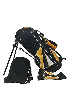 MAXFLI REV 1 Black & Yellow Youth Junior Kids Childs Golf Stand Bag & Head Cover • $19.95