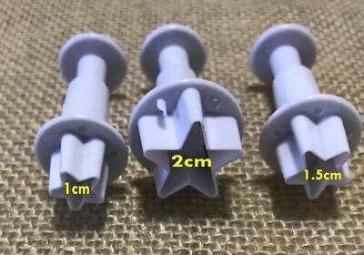 £2.50 • Buy Cutters Star Plunger Plastic X3 Fondant Sugarcraft Baking
