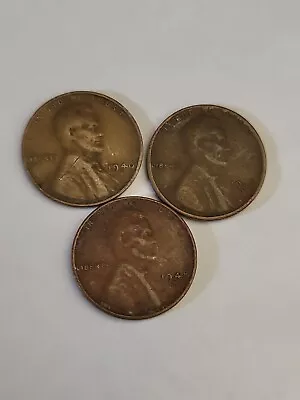 1940-S 1946-S And 1948-S Lincoln  Wheat Cent Pennies • $1.19