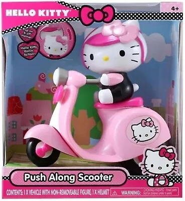 Hello Kitty  Push Along Scooter Helmet Play Race Gift Set Car Doll • $40