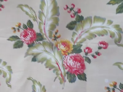 Vintage Tropical Hawaiian & Florida Beach Barkcloth  Cotton Drapery Fabric • $29.99