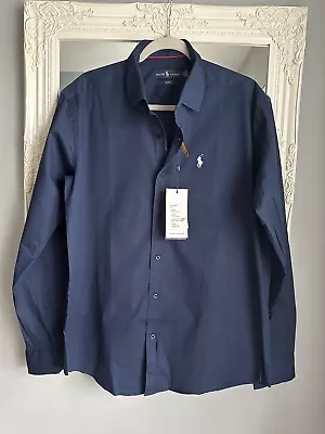 Ralph Lauren Shirt Slim Fit New Man Size L Navy • £29.99