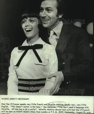 Press Photo Des O'Connor And Mireille Mathieu On Kraft Music Hall On NBC. • $19.99
