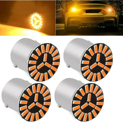 4x Amber Orange Car Parts LED Rear Turn Signal Light Bulb Blinker Indicator Lamp • $5.49