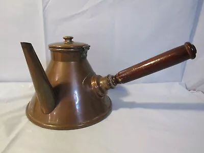 Marque Deposee Copper Cocoa Tea Pot W/wood Handle Made In Villedieu France  Y10S • $75