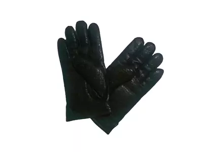 Black Leather Gloves With Fur Lining Size L (Mens/Unisex) • $21