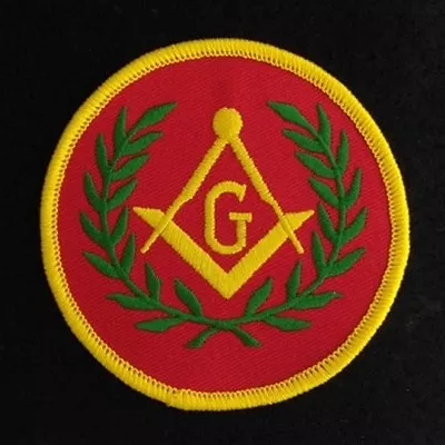 Masonic With Wreath Embroidered Emblem Patch (MP-3) • $3.50