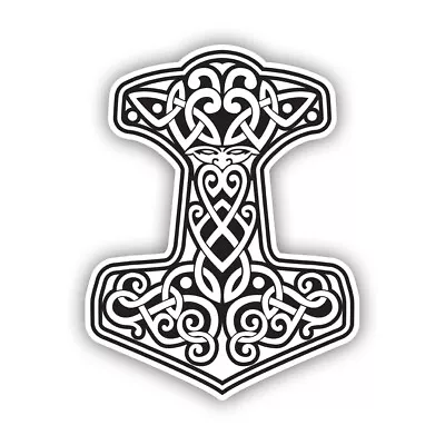 Hammer Of Thor Symbol Sticker Decal - Weatherproof - Norse Norsemen God Thunder • $5.99