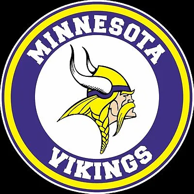 Minnesota Vikings Circle Logo Vinyl Decal / Sticker CHOOSE SIZE 3 -12  • $4.75