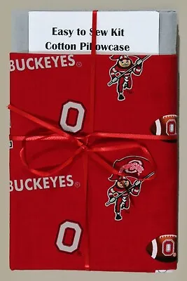 Easy To Sew Kit Cotton Pillowcase College Ohio State University Buckeyes M414.06 • $10.97