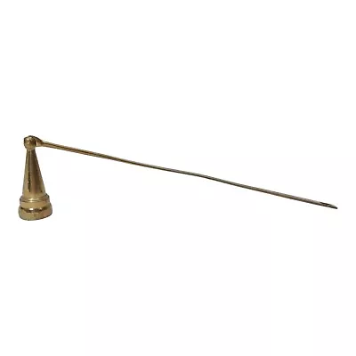 Long Handle Brass Candle Snuffer With Cone-Shaped End On A Swivel Vintage • $10