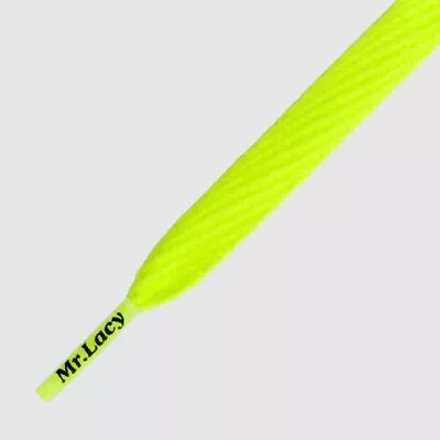 Mr Lacy Flatties 130cm Shoe Laces In Neon Lime Yellow • £3.99