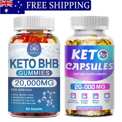 Keto Gummies Ketone Advanced Weight Loss Pills Detox Cleanse Dietary Supplement • $19.98