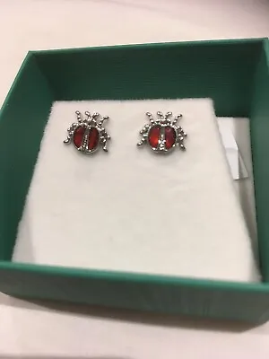 Studs / Earrings Red Ladybird Paua Abalone Shell Jewellery For Pierced Ears. • £10.95