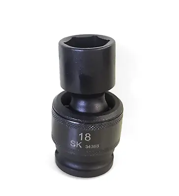 SK 34368 1/2  Drive 6 Point Swivel Metric Impact Socket 18mm • $34.90