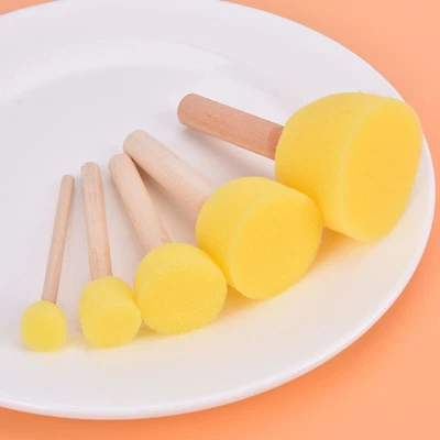 $6.66 • Buy Foam Round Sponge Paint Brush Set Art Craft Stencils Graffiti DIY Oil St Jd.t2