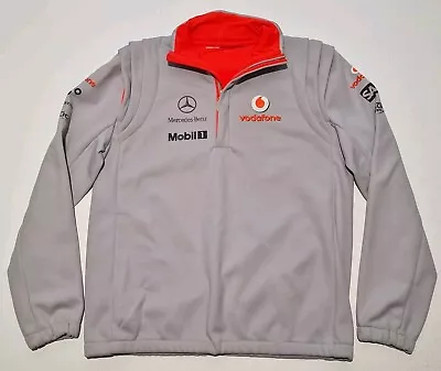 Mens MCLAREN Mercedes F1 Padded Fleece Jumper Jacket Size Medium  • £19.99