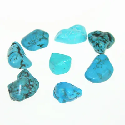£4.95 • Buy 1X Natural Tumbled Stone Turquoise Crystal Healing Reiki Mineral 20-35mm