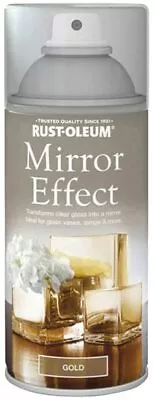 Rust-Oleum Mirror Effect Gold Spray Paint Transform Clear Glass To Mirror 150ml • £12.99