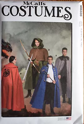 Mccalls Pattern 8335 Cape Costumes Mens/misses  Sizes  S M L Xl Xxl  Uncut • $9.50