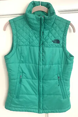 $54.95 • Buy North Face Red Slate Vest Women's Sz Small Kelly Green C645 Quilted Puff TNF